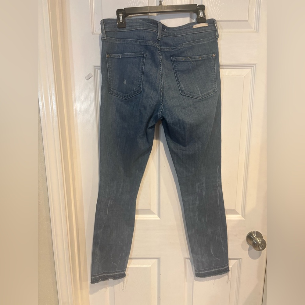Anthropologie Distressed Blue Ankle Jeans - Picture 2 of 4